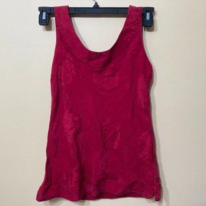 Soma 100% Silk Red Tank Top Size Small